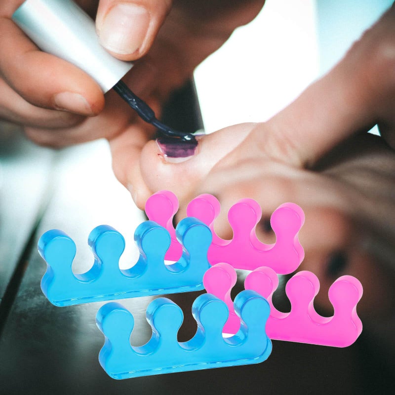 SUNFATT Toe Separators for Women,Toe Spacers for Women,Repeatable Washable Toe Separators,Toe Separators for Nail Polish Application,Soft Gel Pedicure Tools. - Image 1